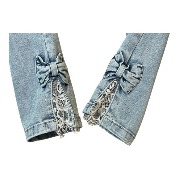 TRICOTTO/JANE & JOHN BOHEMIAN Lace Crop Ankle Jeans - Picture 4 of 12